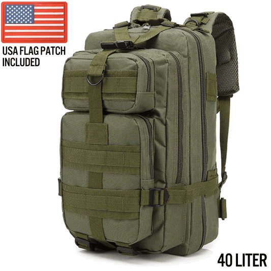 XG-MB40 - Large Tactical Backpack Survival Bag (40 Liter) - Army Green