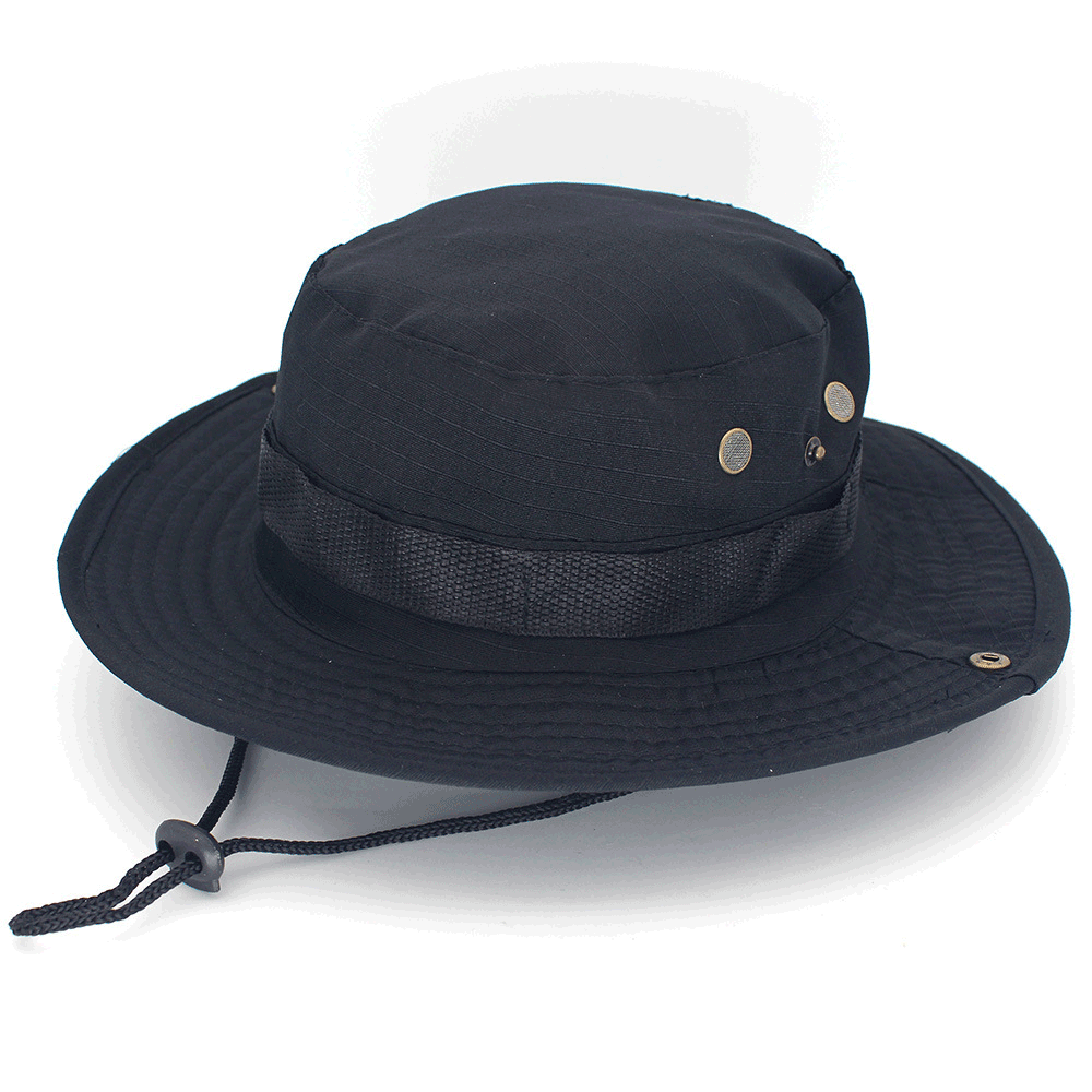 Military Boonie Hat with Wide Brim - Navy