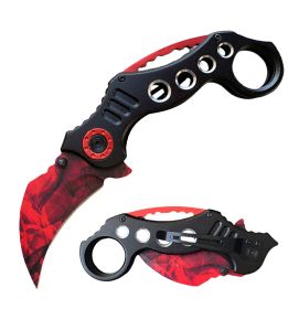 5.5" Closed Spring Assisted Folder Karambit Tactical Knife