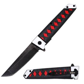 9" Tanto Japanese Style Katana Spring Assisted Pocket Knife