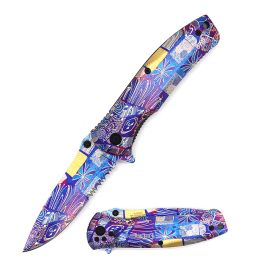 4.5in Closed Multi Color Spring Assist Folding Pocket EDC Knife