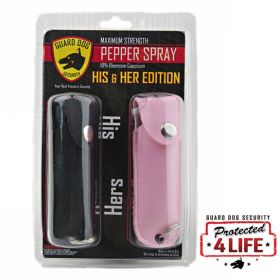 2-Pack His & Hers Personal Defense Pepper Spray OC-18 1/2 oz