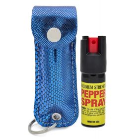 Snake Skin Pattern Personal Defense Pepper Spray OC-18 1/2 oz - Blue