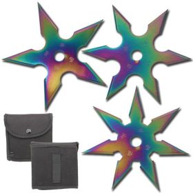 Khoga Ninja Sure Stick Throwing Star 3pcs Set Titanium