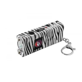 Zebra Print MAX POWER Rechargeable Mini Stun Gun With LED Light