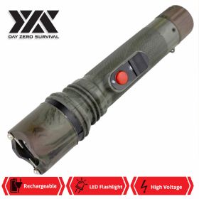 DZS Powerful 10 Million Volt LED Flashlight Stun Gun Rechargeable Camo