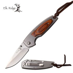 Elk Ridge Blockade Pakkawood Manual Folding Knife