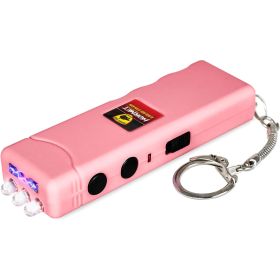 Mini Keychain Stun Gun LED Flashlight HORNET 6 Million Volt Pink Rechargeable