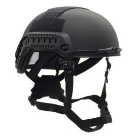 Level IIIA Spec Ops ACH High Cut Ballistic Helmet with Rails, Velcro and Ratchet Harness Black Size Large