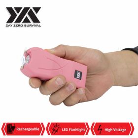 DZS Maximum Power Rechargeable Pink Stun Gun With LED Flash Light