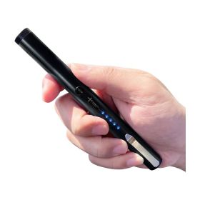 40,000,000 Volts Pen Stun Gun Flashlight with battery meter and pocket clip Black