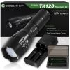 TK120 Professional LED Flashlight Kit with Batteries & Charger