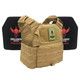 Patriot Lightweight Armor System with Level III Model LON-III-P Hard Armor Plates (Color: Coyote, size: OSFM)