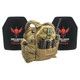 Shellback Tactical SF Lightweight Armor System with Level III+ H3101 Plates (Color: Coyote, size: large)