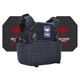 Rampage 2.0 Active Shooter Kit with Level IV 4S17 Armor Plates (Color: Navy Blue, size: OSFM)