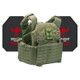 Rampage 2.0 Active Shooter Kit with Level IV 4S17 Armor Plates (Color: Ranger Green, size: OSFM)