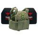 Rampage 2.0 Lightweight Level IV Armor Kit with Model 4SICMH Ceramic Plates (Color: Ranger Green, size: OSFM)