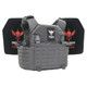 Rampage 2.0 Lightweight Armor System with Level III Model LON-III-P Hard Armor Plates (Color: Wolf Grey, size: OSFM)