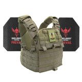 Shellback Tactical Banshee Elite 2.0 Active Shooter Kit with Level III Model AR1000 Armor Plates (Color: Ranger Green, size: OSFM)