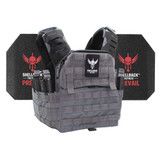 Shellback Tactical Banshee Elite 2.0 Active Shooter Kit with Level III Model AR1000 Armor Plates (Color: Wolf Grey, size: OSFM)