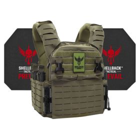 Banshee Elite 3.0 Active Shooter Kit with Level IV Model 4S17 Armor Plates (Color: Ranger Green, size: L/XL)