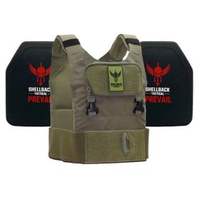 Stealth 2.0 Lightweight level IV Armor Kit with Model 4SICMH Ceramic Plates (Color: Ranger Green, size: OSFM)