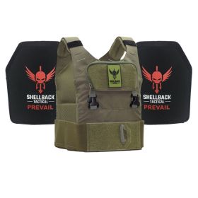 Stealth 2.0 Lightweight Armor System with Level III LON-III-P Plates (Color: Ranger Green, size: OSFM)