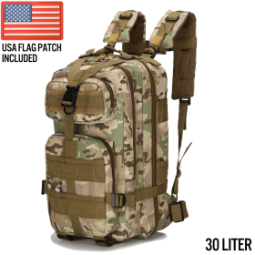 XG-MB30 - Small Tactical Backpack Survival Assault Bag 30 Liter (Color: Cp Camo)