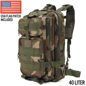 XG-MB40 – Large Tactical Backpack Survival Assault Bag 40 Liter (Size/Style/Color: Jungle Camo)