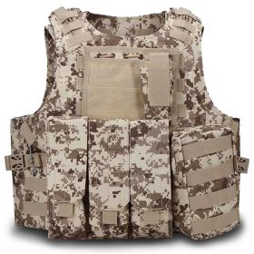 Military Tactical Plate Carrier Vest (Size/Style/Color: Desert)