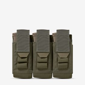 Multi Caliber Rifle Magazine Triple Pouch (Size/Style/Color: Olive Drab)