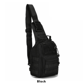 EDC Shoulder Bag - Tactical Chest Sling Bag (5 Liter) (Color: Black)