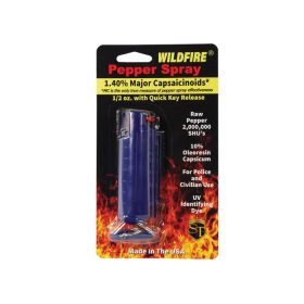 Wildfire 1.4% MC 1/2 oz pepper spray hard case with quick release keychain (Options: Blue)